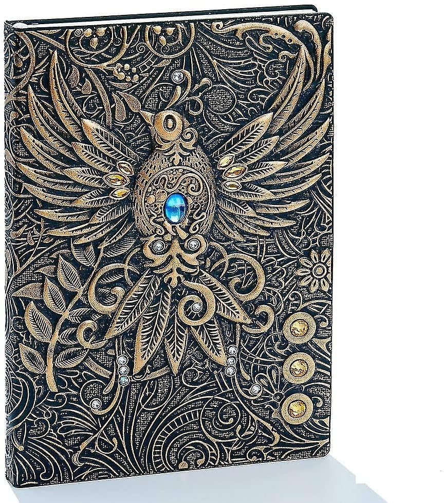 Mridshala 3d Embossed diary journal handbook Pheonix Silver