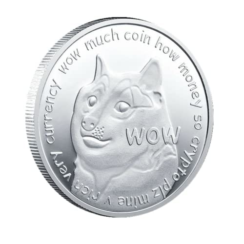 Mridshala Doge Crypto Currency Silver Colour Plated Real Metal 40MM Diameter 29 Gram and 3mm Thickness
